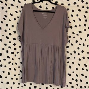 Super Soft Lilac-Grey Dolman Babydoll Tee